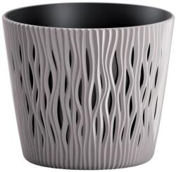 Prosperplast Virágcserép betéttel SANDY Round 190, 158x138 mm, mokka