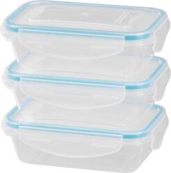 MagicHome Ételhordó MagicHome Lunchbox szett YH375, téglalap alakú, 3 db, 400 ml, 162x111x51 mm