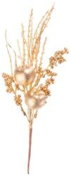 MagicHome Vianoce Ág MagicHome Karácsony, almákkal és bogyókkal, arany, 30 cm
