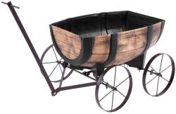 Virágcserép Strend Pro Woodeff, 41, 5x29x19 cm, whiskey hordó kocsi