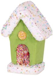 MagicHome Dekoráció MagicHome Karácsony Candy Line, házikó, zöld, függő, 11x16 cm