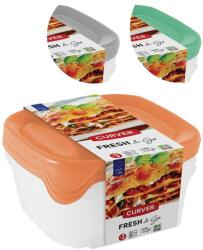 Keter Tárolóedény Curver® Set Square, szett 3 db, 800 ml, menta/szürke/barack vegyes színek, 155x155x110 m