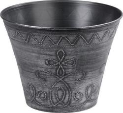 Strend Pro Virágcserép Strend Pro Flower, 24, 5x19, 3 cm, ezüst, fémes hatás
