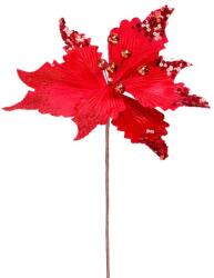 MagicHome Vianoce Virág MagicHome, Karácsonyi Mikulásvirág, piros, szár, 46 cm, virágméret: 30 cm