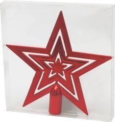 MagicHome Dísz MagicHome, csillag, piros, 1 db, 20 cm, karácsonyfára, Karácsonyra