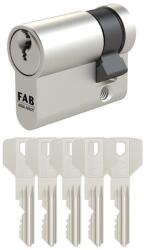 FAB Hengerzárbetét FAB HOME 3.00***/BDNs 30+35, 5 kulcs, építési, szatén nikkel