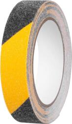 Strend Pro Szalag Strend Pro, 25 mm, L-5 m, ragasztó, csúszásgátló, extra tartós, fekete/sárga