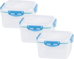 MagicHome Ételhordó MagicHome Lunchbox szett YH309, 3 db, 1200 ml, 170x170x126 mm, négyzet alakú, Clip
