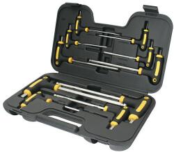  Csavarhúzó készlet Strend Pro YF70019, 10 részes, Hex golyóval, T-tartó, bőröndben