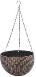 Strend Pro Virágcserép Strend Pro Modern, függő, arany, 26x16 cm, lánccal és akasztóval