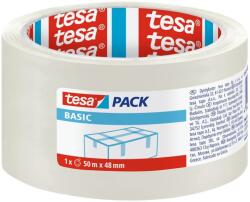 TESA Szalag tesa® BASIC, csomagoló, ragasztó, átlátszó, 48 mm, Hossz: 50 m