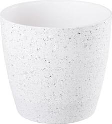 Strend Pro Virágcserép Strend Pro Stone, 28x26 cm, fehér, kő hatású