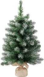 MagicHome Karácsonyfa MagicHome Karácsonyi Belo, juta zsákos jegenyefenyő, havas végek, extra sűrű, 60 cm