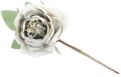  Virág MagicHome, kinyílt rózsa, zöld, szár, virágméret: 11 cm, virághossz: 22 cm, 6 db-os csomag