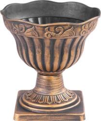 Strend Pro Virágcserép Strend Pro Antik, talppal, 30x30 cm, arany, fémes hatású