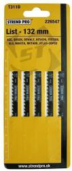 STREND PRO Fűrészlap Strend Pro T311D, szúrófűrészhez, 132 mm, 6 fog, fához, csomag 5 db