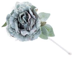  Virág MagicHome, bazsarózsa levéllel, zöld, szár, virágméret: 12 cm, virághossz: 23 cm, 6 db-os csom