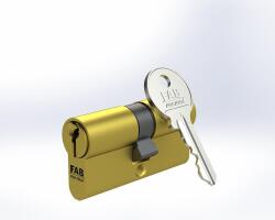 FAB Cilinderbetét FAB HOME 1.00*/D 30+35, 3 kulcs, építőipari, sárgaréz