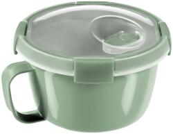 Keter Tárolóedény Curver® SMART TO GO ECO, 900 ml, füllel, halványzöld, bögre 96x157x157 mm