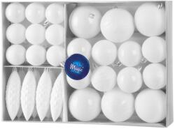  Gömbök MagicHome Karácsony, készlet, 31 db, fehér, karácsonyfára