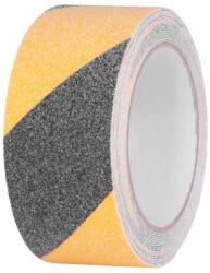 STREND PRO Szalag Strend Pro, ragasztó, csúszásgátló, extra ellenálló, fekete/sárga, 50 mm x 5 m