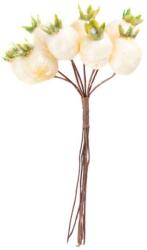 MagicHome Vianoce Ág MagicHome Karácsony, csipkebogyó, fehér, 13 cm