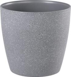 Strend Pro Virágcserép Strend Pro Stone, 28x26 cm, szürke, kő hatású