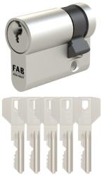 FAB Hengerzárbetét FAB HOME 3.00***/BDNs 30+40, 5 kulcs, építési, szatén nikkel