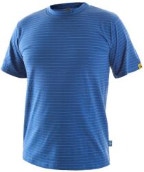 CXS Tricou din material antistatic ESD CXS NOME - Mediu albastră | XL (1130-135-413-95)