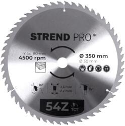  Tárcsa Strend Pro TCT, 350x3.6x30 mm, 54Z, fához, fűrész, SK lapkák