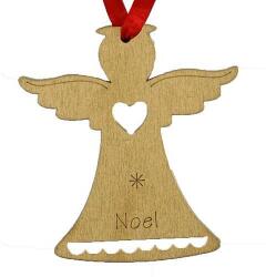 MagicHome Dísz MagicHome, Angyal NOEL, akasztható, arany, 5 db-os csomag, Karácsonyra