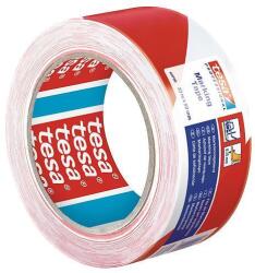 TESA Szalag tesa® PRO Marking, ragasztó, figyelmeztető, piros-fehér, 50 mm, Hossz: 33 m