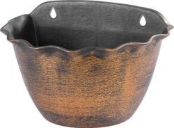 Strend Pro Virágcserép Strend Pro Wave, 26x18 cm, arany, fémes hatású, függő