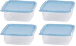 MagicHome Ételhordó MagicHome Lunchbox szett YH54, 4 db, 600 ml, 143x143x58 mm, négyzet alakú, Clip