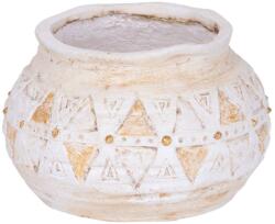 MagicHome Virágtartó MagicHome, mozaikos, világosbarna, kerámia, 36x23 cm