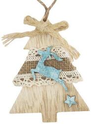 MagicHome Dísz MagicHome, Fenyőfa, akasztható, 5 db-os csomag, 10 cm, Karácsonyra