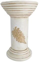 MagicHome Dekoráció MagicHome, magas talapzat, krémszínű, kerámia, 25, 5x25, 5x41 cm