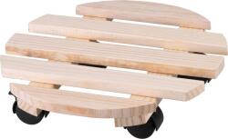 Strend Pro Állvány Strend Pro, 30x7 cm, virágcserép alá, kerekeken, csúszó, állvány, max. 50 kg, fa, kerek