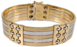 Ékszershop Bicolor görög mintás arany karreif (1207446)