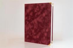  Oklevéltartó, A4, exkluzív, plüss, 4 fém sarokkal, bordó (5999105017141) - fodicoaruhaz