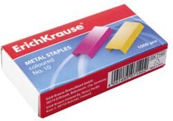 ErichKrause Tűzőkapocs ErichKrause No. 10 1000 db/doboz színes (7140)
