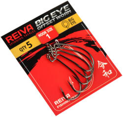 Reiva Offset Worm Big eye 1/0 5db/cs (9961-100) - marlin