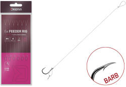Delphin Kötött horog Delphin FLR D-rig / 6db 8cm / 0, 22mm / BARB #6 / Sting 7mm (101003776)