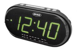Bravo B-6011G Digitális ébresztőóra rádióval, zöld (B-6011G)