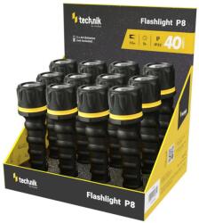 Modee Elemlámpa P8 (2xAA/nem tartozék) Gumírozott (40 lumen) 12db/display (MTP8)