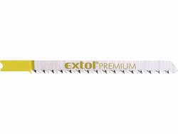 Extol Premium dekopírlap, 5db, univerzális befogás, HCS; 75×8×1, 5mm, 2, 5mm fogtáv, köszörült, fordított állású fogak, egyenes vágás, p (8805505) - solnaiparcikk