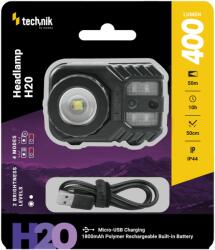 Technik Fejlámpa H20 + fókusz (akkumulátoros) XPG-2 LED + micro USB (400 lumen) (MTH20)