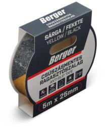 Berger csúszásmentes ragasztószalag 5mx25mm/0, 8mm sárga/fekete (200101-4062) - solnaiparcikk