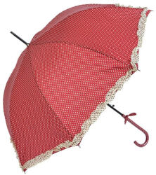 Clayre & Eef Esernyő 100cm, piros alapon fehér pöttyös
