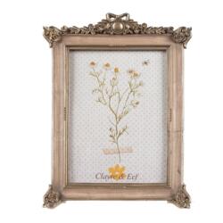 Clayre & Eef Barna-arany színű sarokdíszes, masnis képkeret - szep-otthon - 6 610 Ft